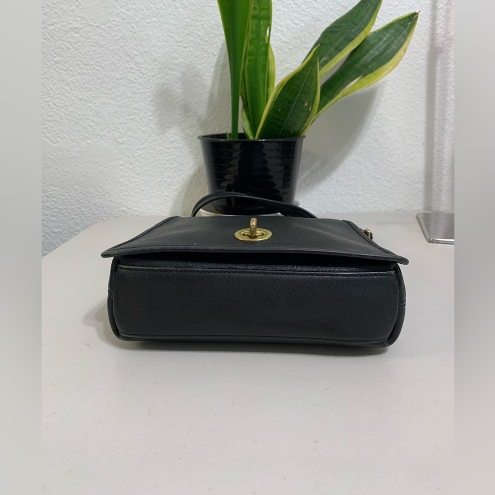 ππVintage Coach Black Leather Crossbody Satchelππ - Picture 7 of 11